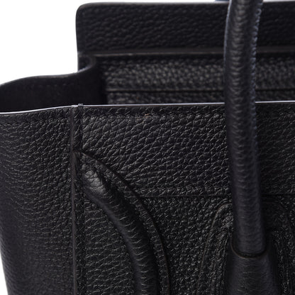 Celine Drummed Calfskin Nano Luggage Black 11 of 11