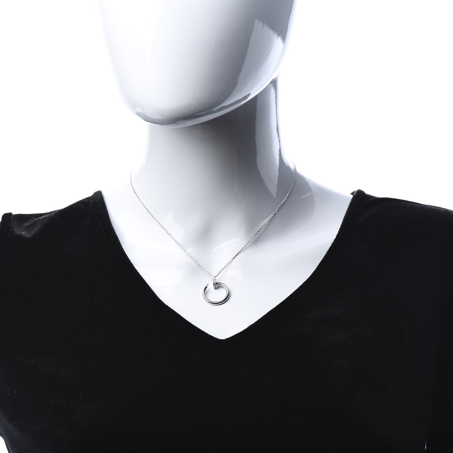 18K White Gold Diamond Juste Un Clou Necklace