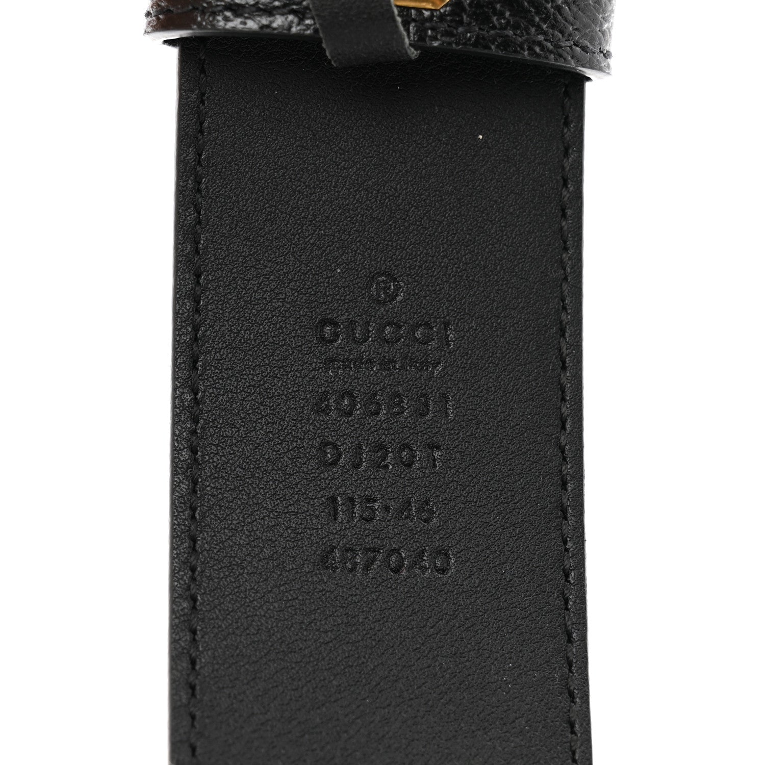 Gucci Textured Calfskin Double G 40mm Belt 115 46 Black 3 of 6