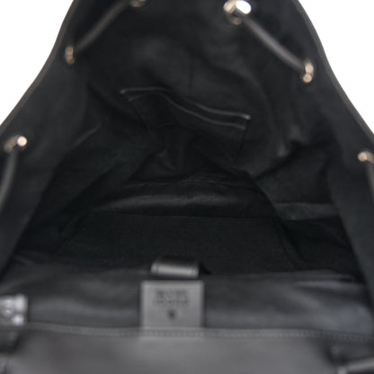 Gucci Soft GG Supreme Monogram Appia Calfskin Web Double Buckle Backpack Black 5 of 11