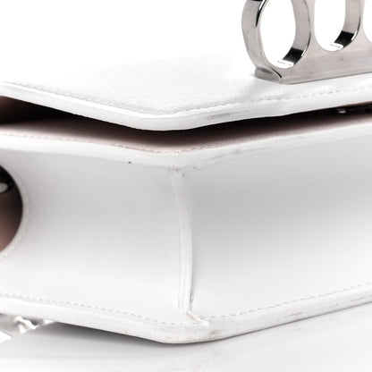 Alexander McQueen Smooth Calfskin Four Ring Knuckle Mini Chain Clutch White 7 of 8