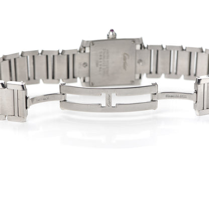Cartier Stainless Steel 20mm Tank Francaise Quartz Watch Pink 5 of 6