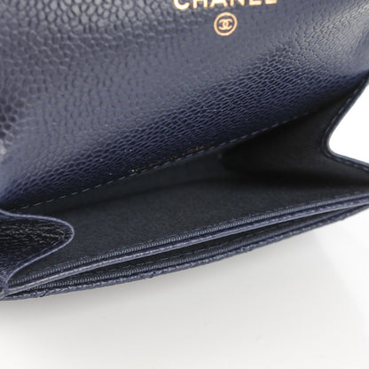 Chanel Caviar Quilted Card Holder Navy 4 of 7