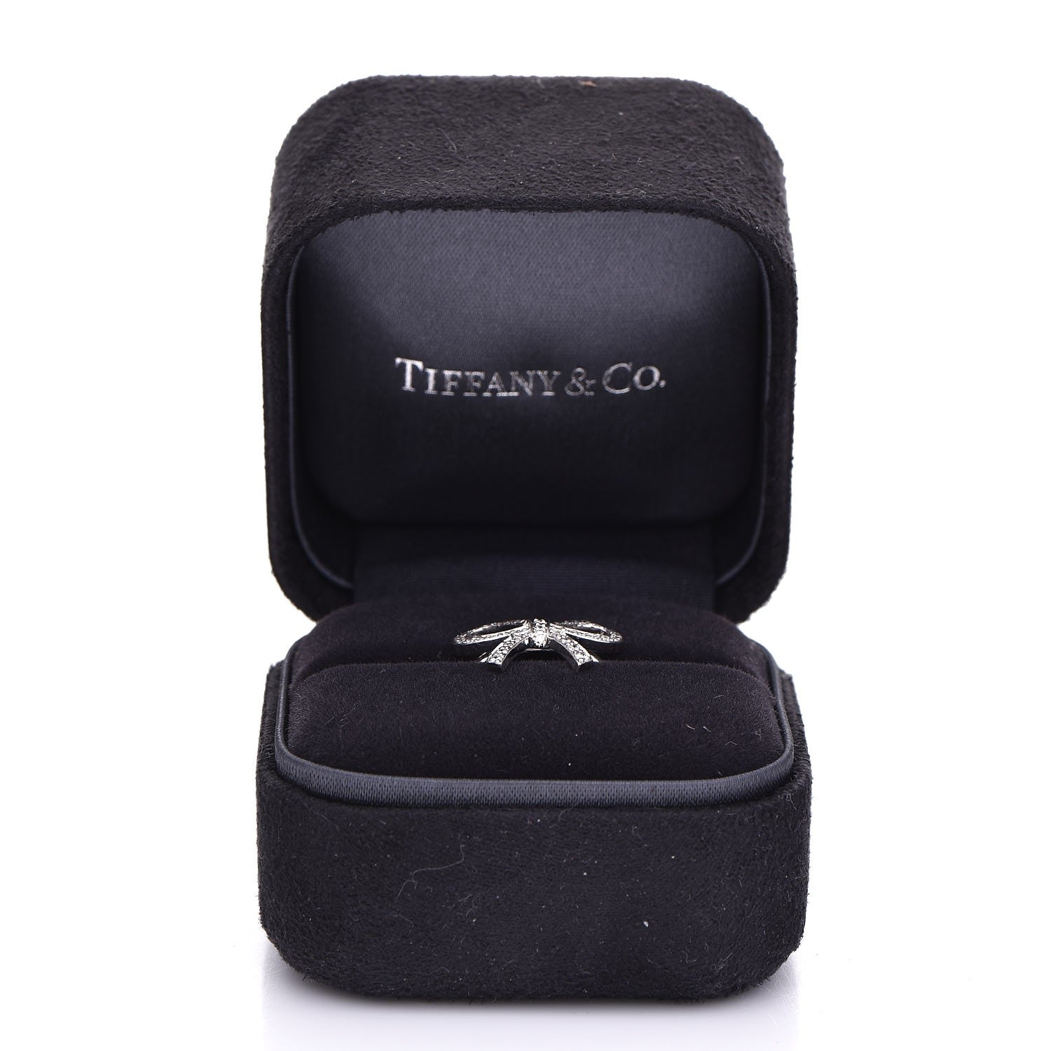 Tiffany Platinum Diamond Bow Ring 49.5 5 5 of 5
