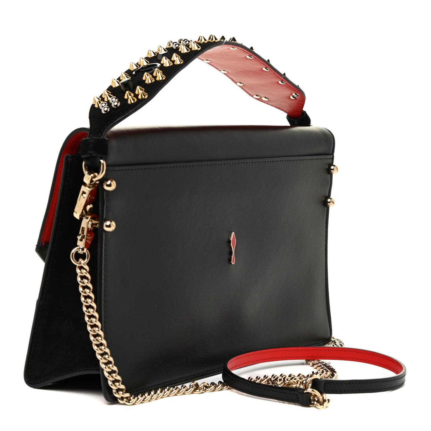 Calfskin Loubiblues Paris Clutch Bag Black Multi
