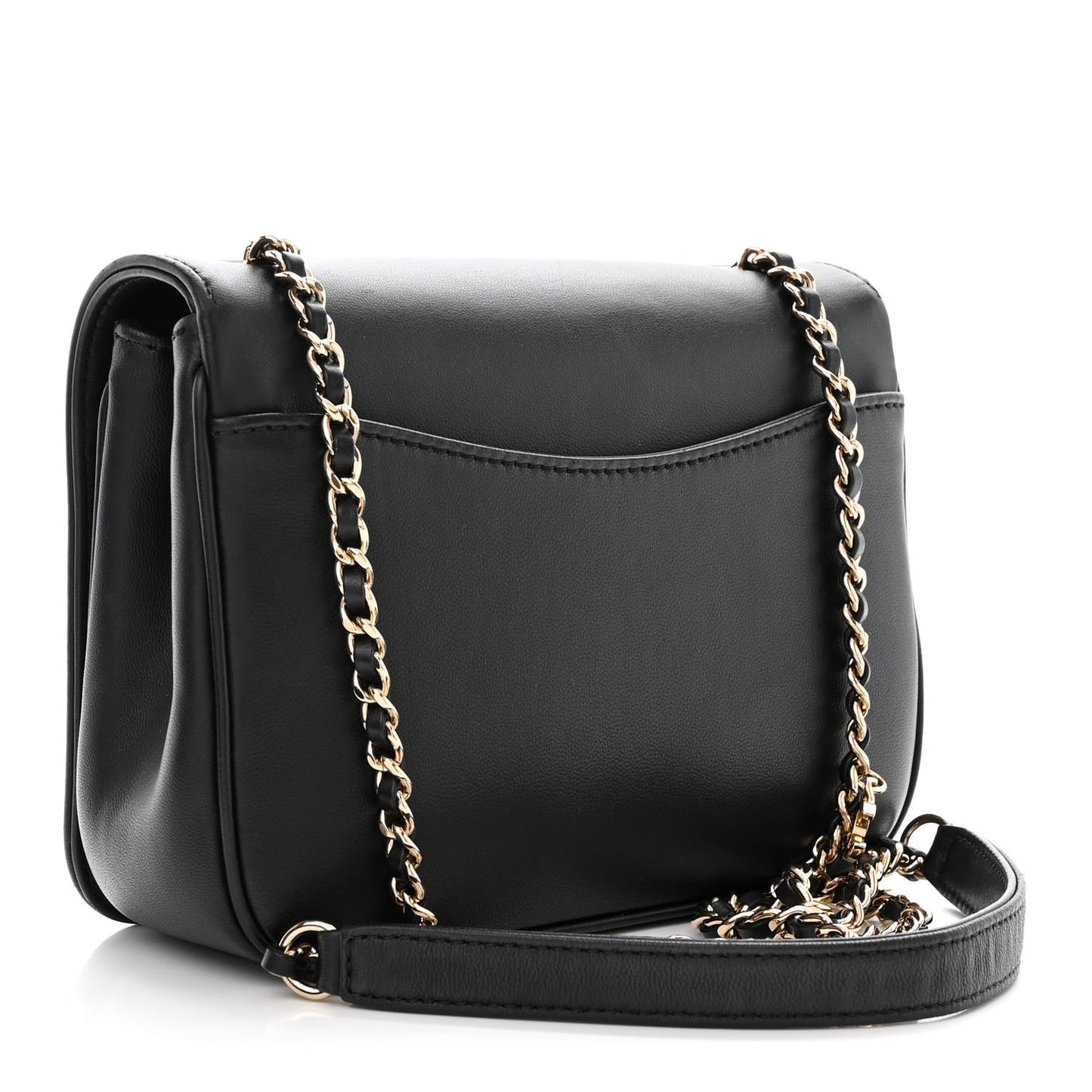 Lambskin CC Mania Flap Bag Black