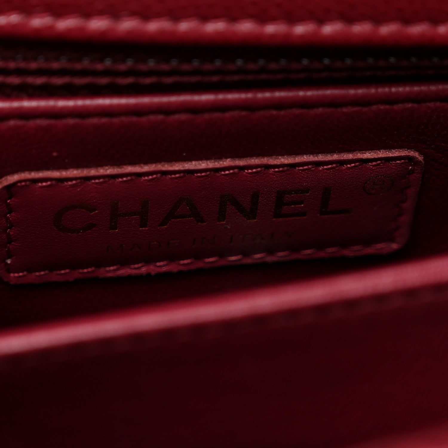 Chanel Caviar Lizard Embossed Quilted Mini Coco Handle Flap Burgundy 7 of 10