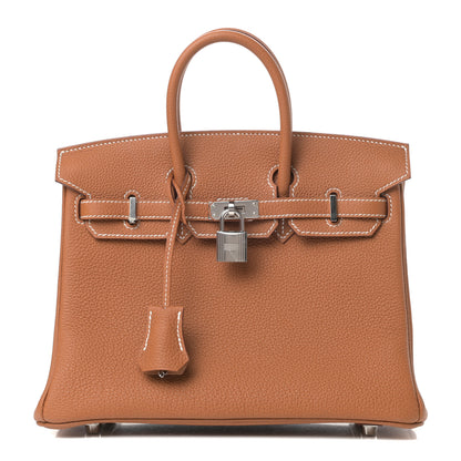 Hermes Togo Birkin 25 Gold 1 of 11