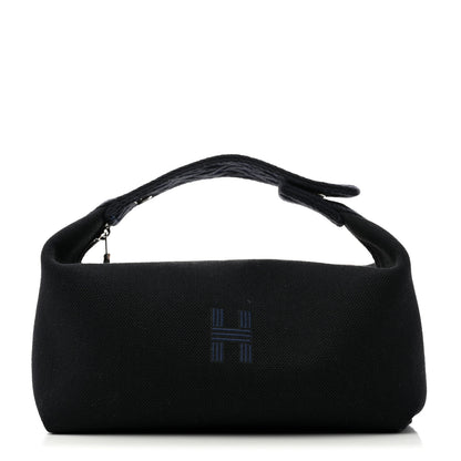 Hermes Canvas Small Bride-A-Brac Pouch Black Bleu Nuit 1 of 6