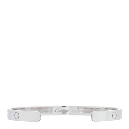 Cartier 18K White Gold LOVE Cuff Bracelet 20 2 of 4