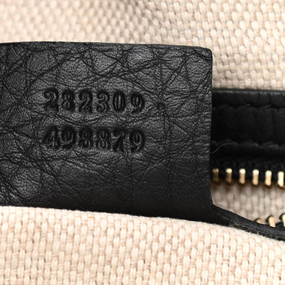 Gucci Pebbled Calfskin Medium Soho Shoulder Bag Black 7 of 11