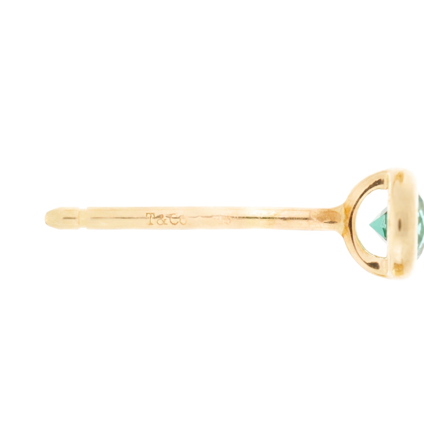 18K Yellow Gold Emerald .14ctw Color By The Yard Earrings