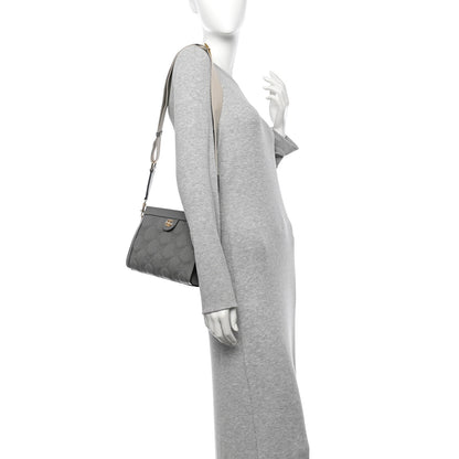 Gucci Calfskin GG Matelasse Small Slim Chain Shoulder Bag Dusty Grey Natural 2 of 10