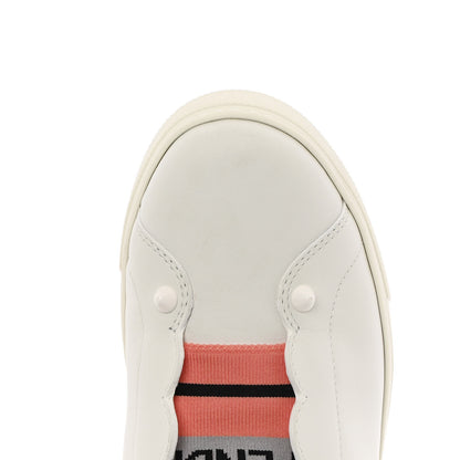 Fendi Vitello Rockoclick Slip On Sneakers 36 White Multicolor 10 of 11