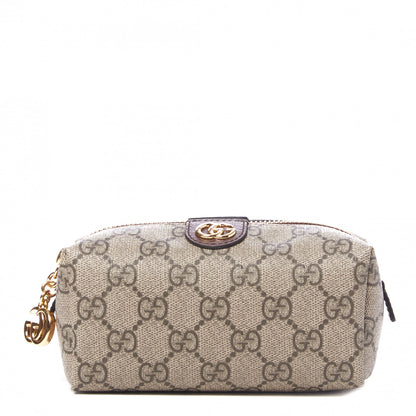 Gucci Soft GG Supreme Monogram Calfskin Small Ophidia Cosmetic Case Beige Ebony New Acero 1 of 9