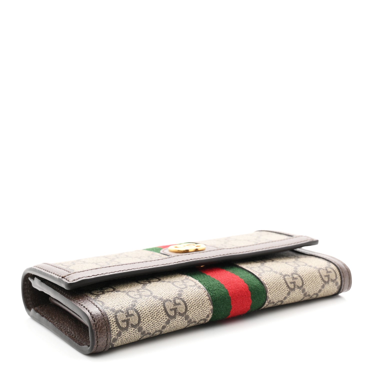 Gucci GG Supreme Monogram Web Ophidia Continental Wallet Brown 4 of 7