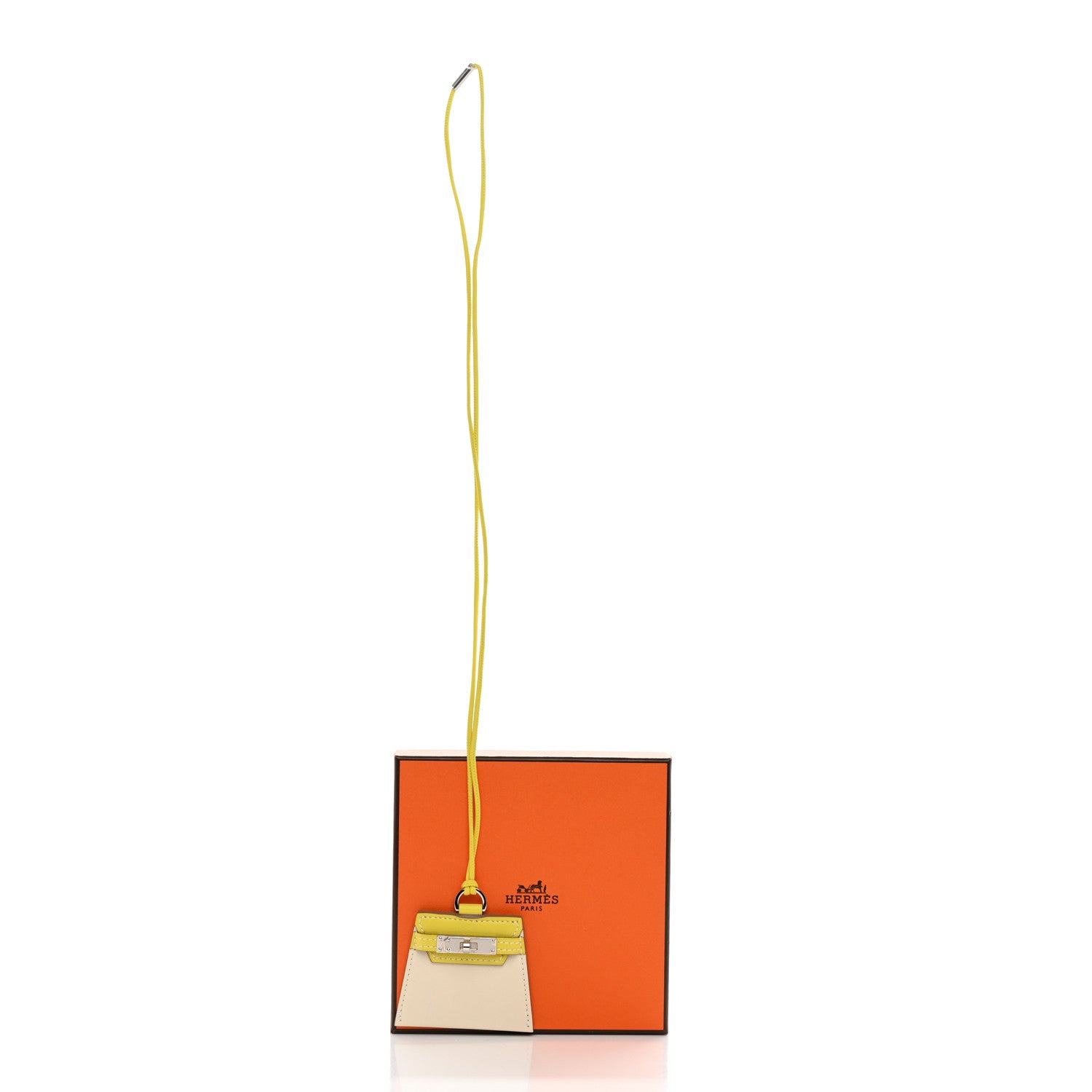 Hermes Swift Monpetit Small Kelly Pendant Necklace Nata Lime 5 of 5