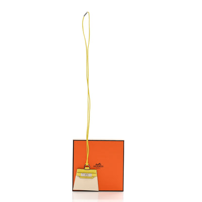 Hermes Swift Monpetit Small Kelly Pendant Necklace Nata Lime 5 of 5