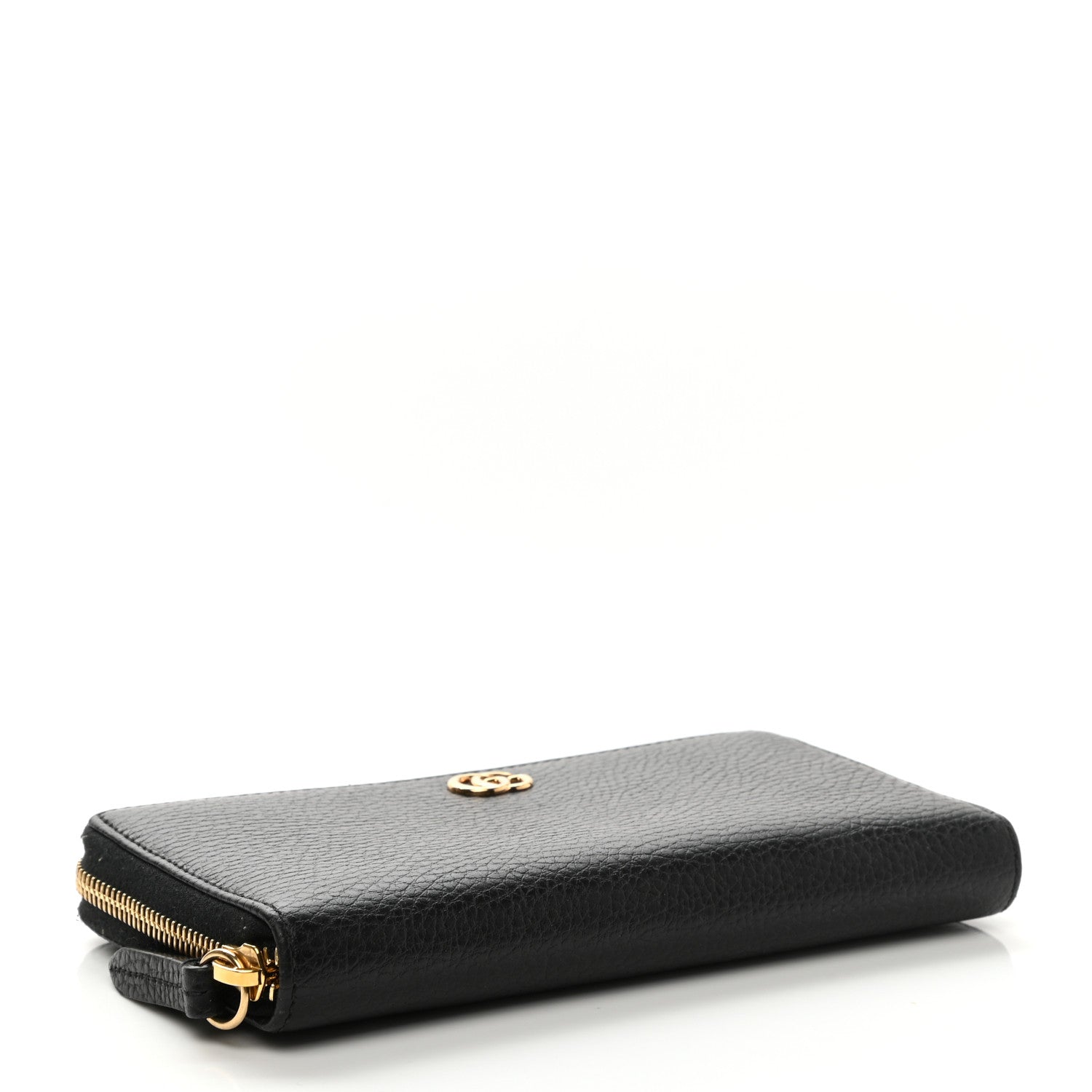 Gucci Dollar Calfskin GG Marmont Zip Around Wallet Black 4 of 8
