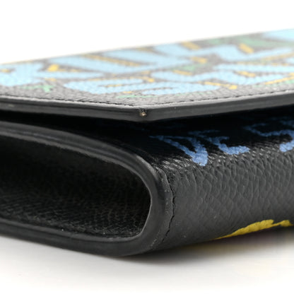 Balenciaga Signature Grained Calfskin Graffiti BB Chain Wallet Black Multicolor 11 of 14