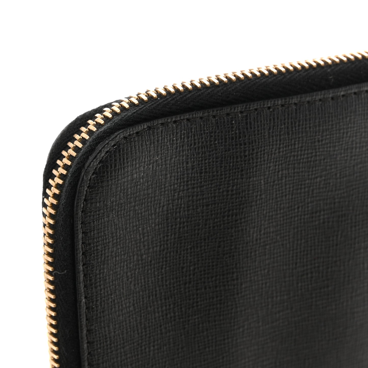 Vitello Elite Monster Eyes Studded Zip Around Pouch Black