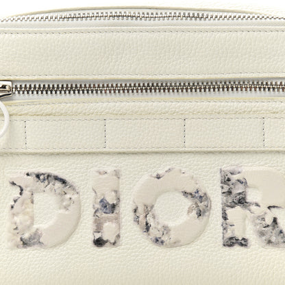 Christian Dior X DANIEL ARSHAM Grained Calfskin Safari Messenger Bag White 10 of 11