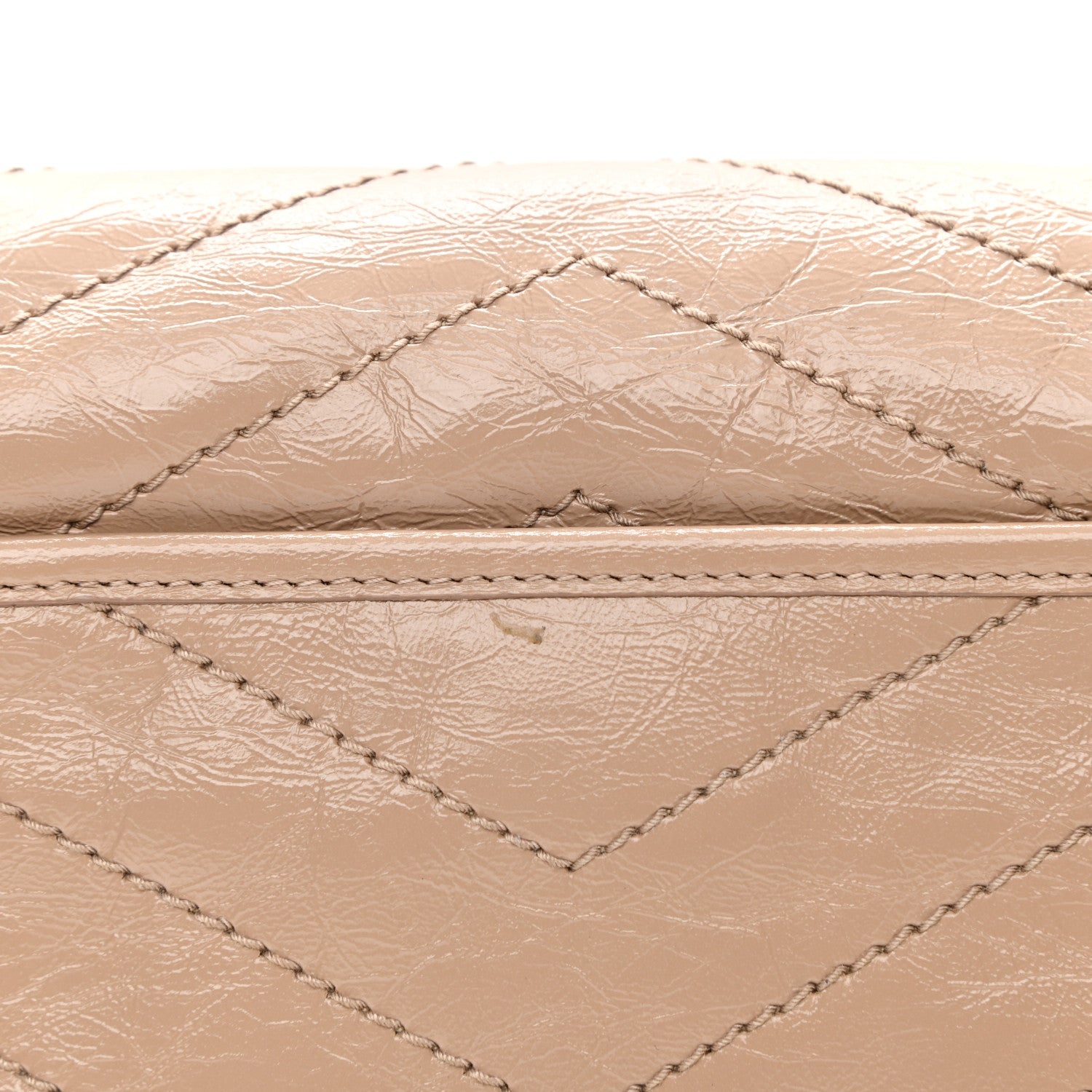 Saint Laurent Crinkled Calfskin Matelasse Monogram Baby Niki Chain Satchel Light Taupe 11 of 12