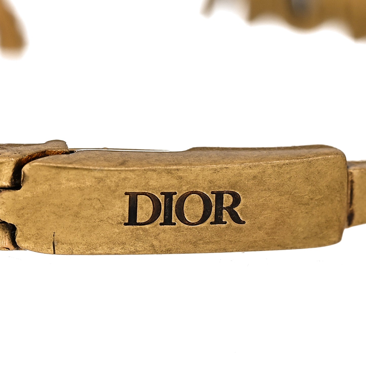 Metal Crystal J'Adior Elephant Safari Bracelet Cuff Gold