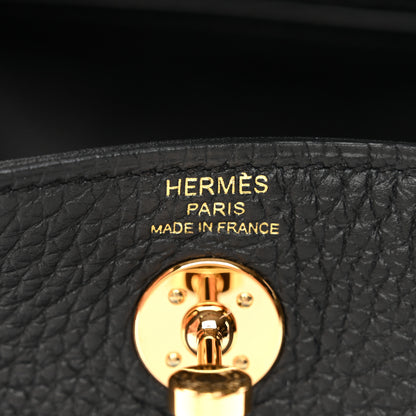 Hermes Taurillon Clemence Mini Lindy 20 Black 6 of 11