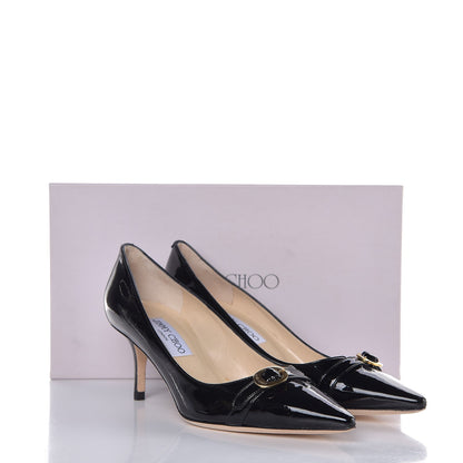 Jimmy Choo Patent Jacob Pumps 37.5 Black 10 of 11