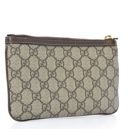 Gucci GG Supreme Monogram Web Small Ophidia Pouch Clutch Beige New Acero 3 of 7