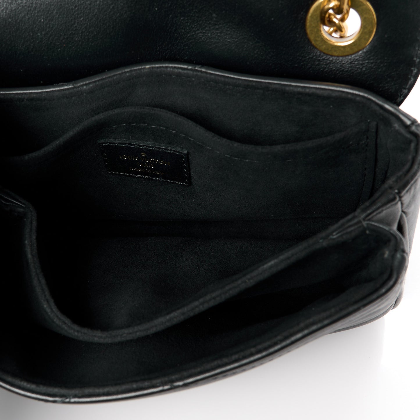 Calfskin LV New Wave Chain Bag Black