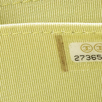 Chanel Lambskin Quilted Zip Card Holder Yellow 7 of 13