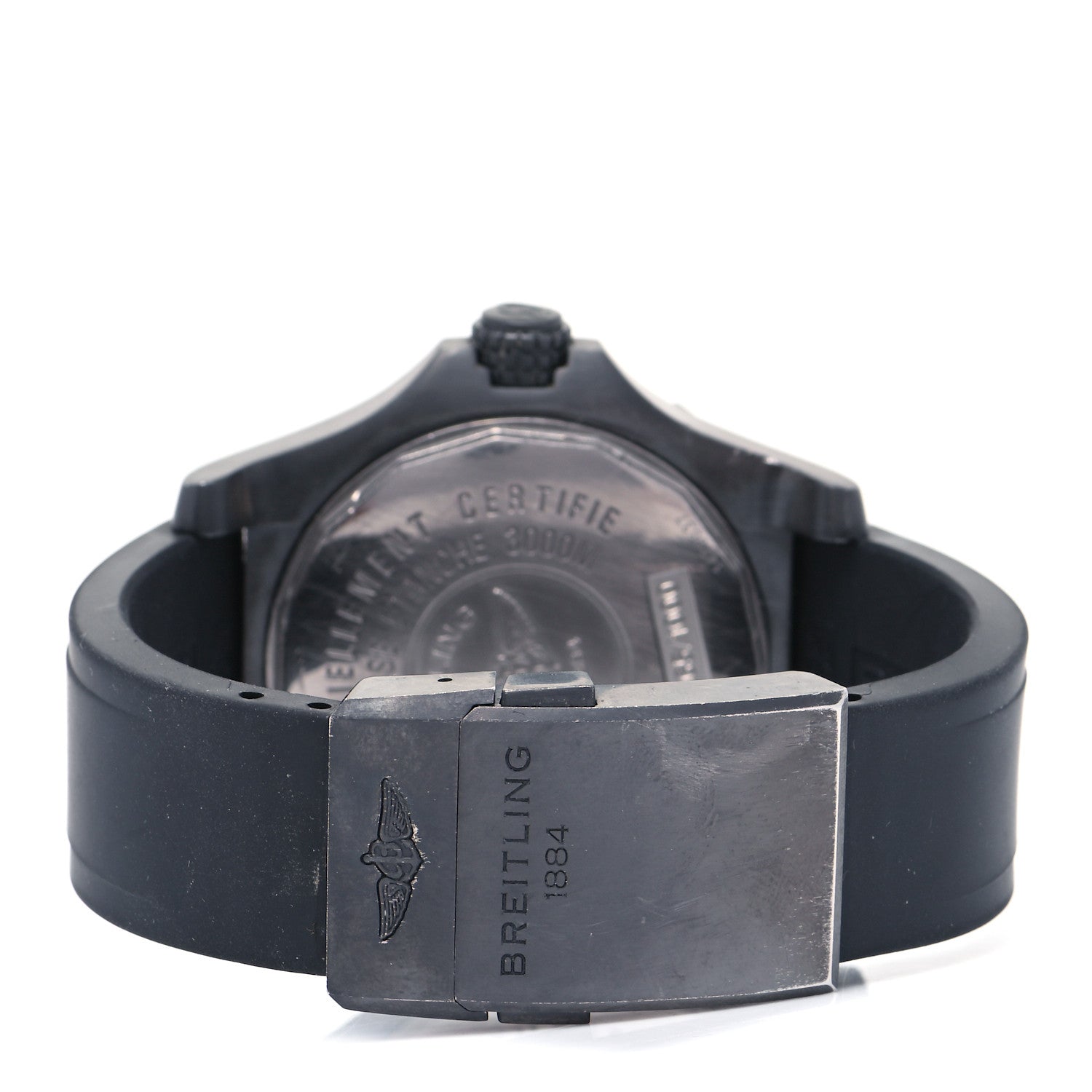 Breitling Stainless Steel Rubber 45mm Avenger Seawolf Automatic Watch Black M17330 3 of 5