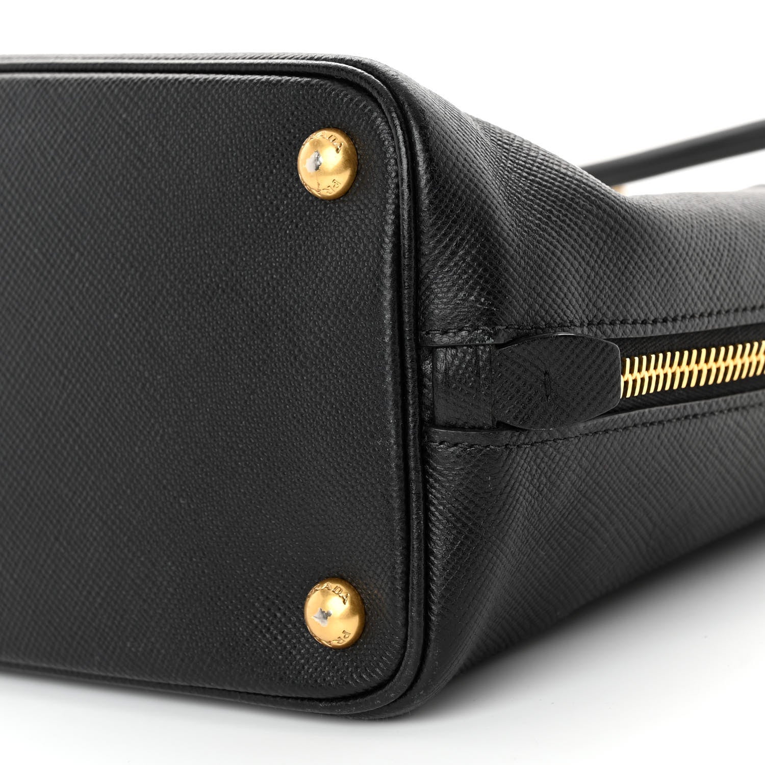 Prada Saffiano Metal Zip Tote Black 9 of 9