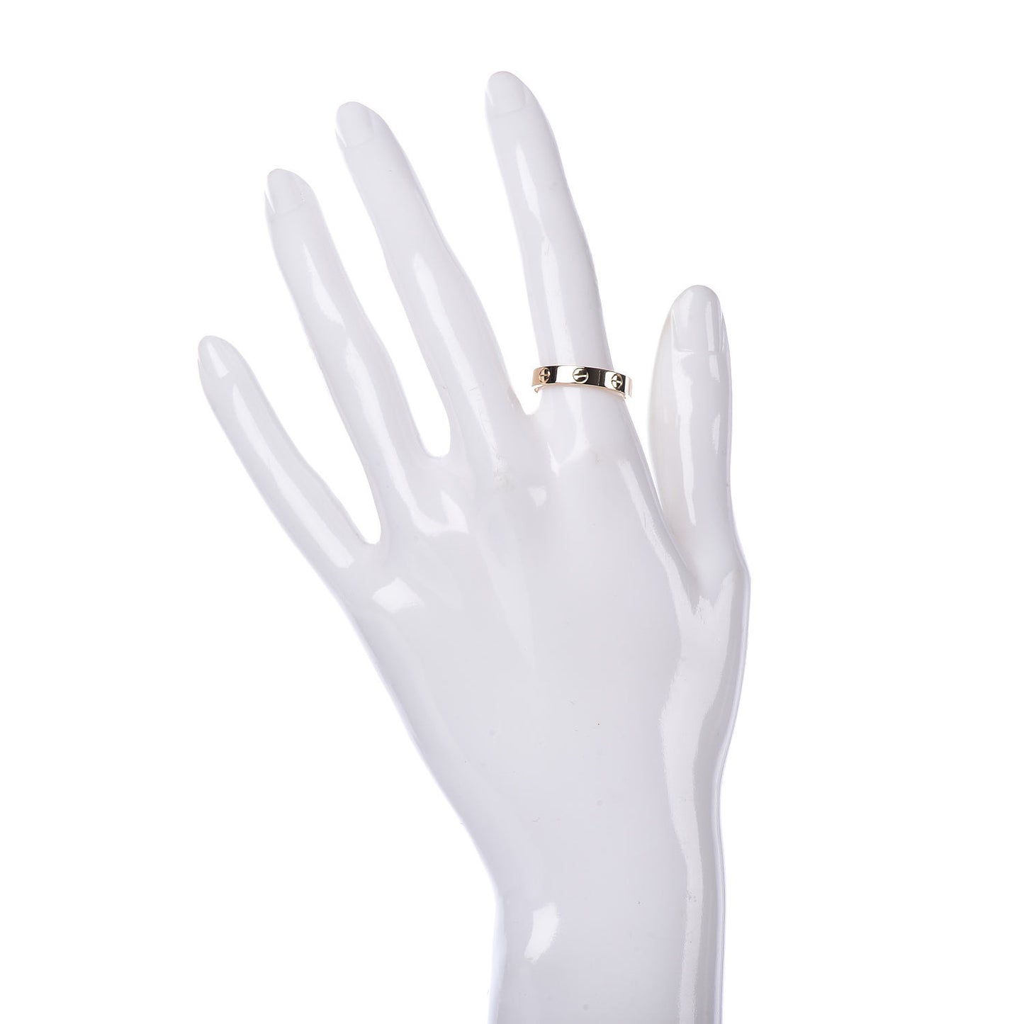 18K Yellow Gold 3.5mm LOVE Wedding Band Ring 55 7.25