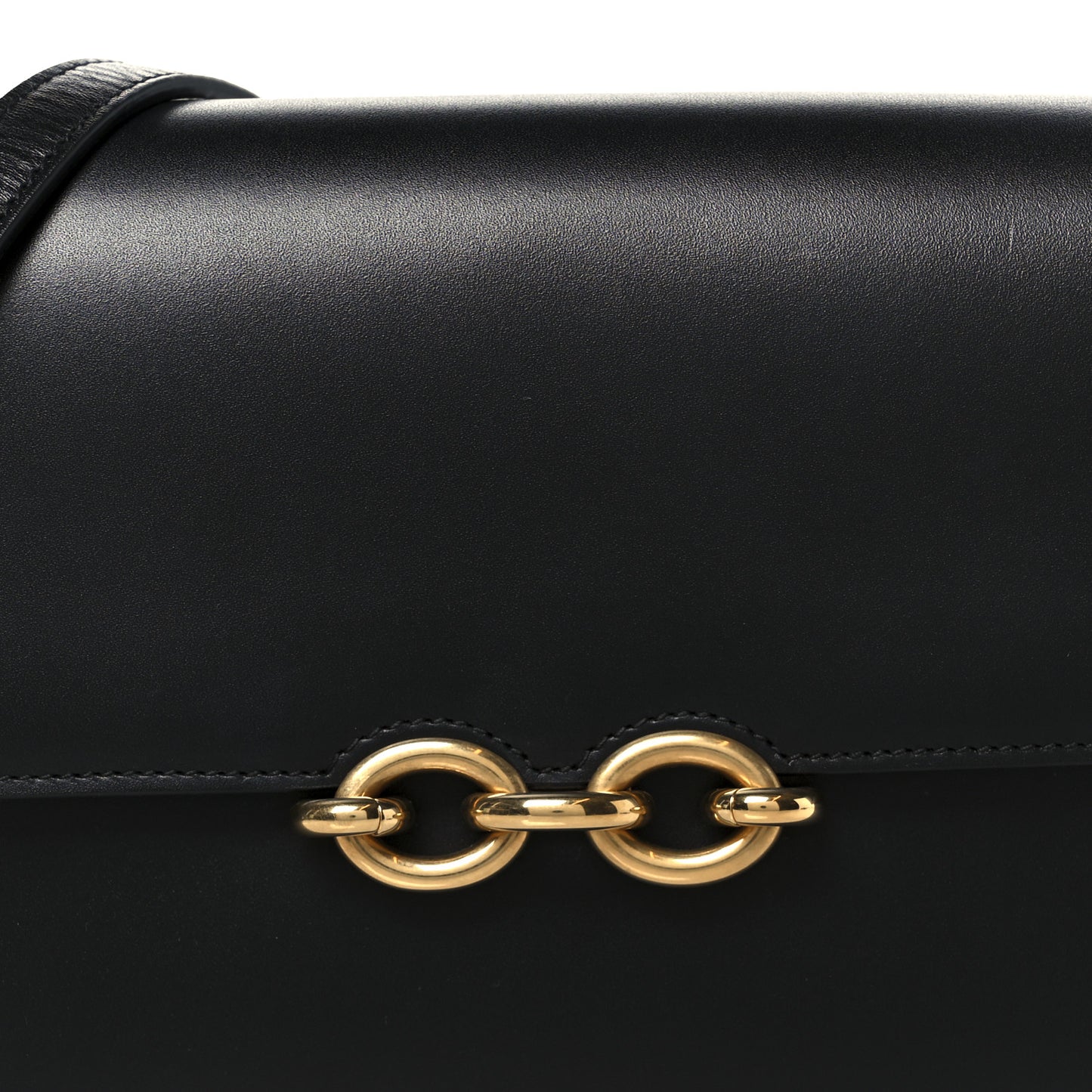 Smooth Calfskin Le Maillon Satchel Black