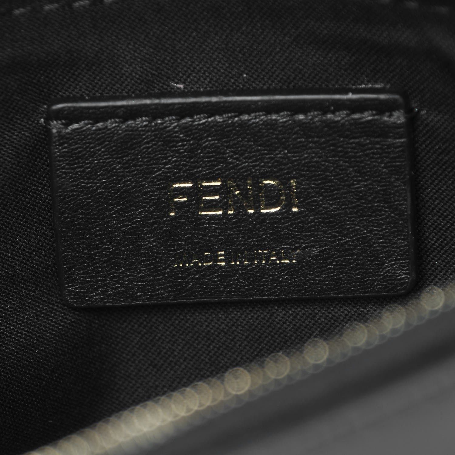 Fendi Vitello Liberty F is Fendi Bi-Color FF 1974 Embossed Medium Envelope Wallet On Chain Black Maya 6 of 7