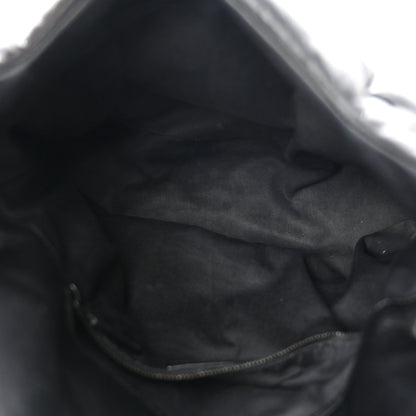 Saint Laurent Lambskin Quilted Monogram Monochrome Medium Loulou Puffer Chain Satchel Black 5 of 10