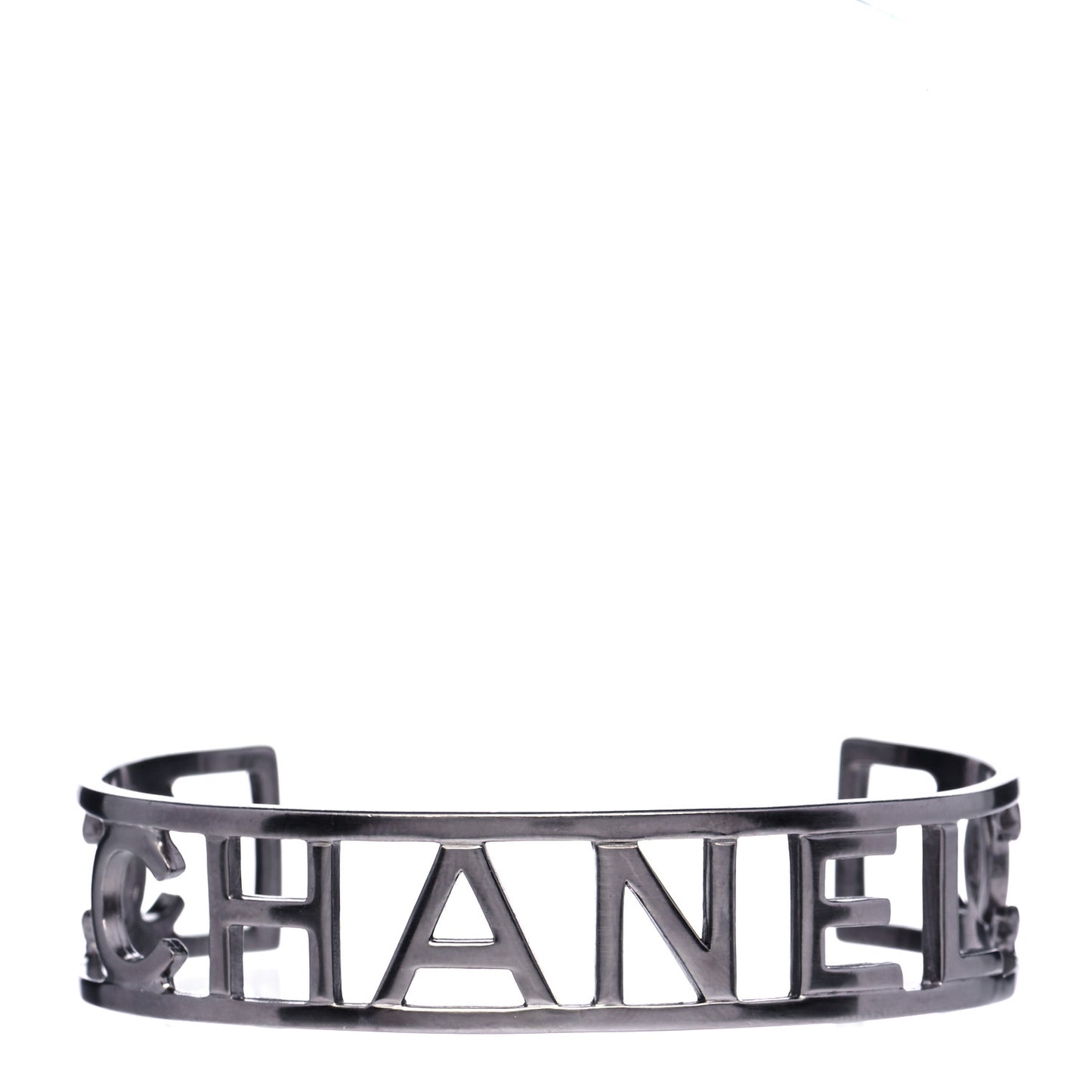 Metal Logo Cuff Silver
