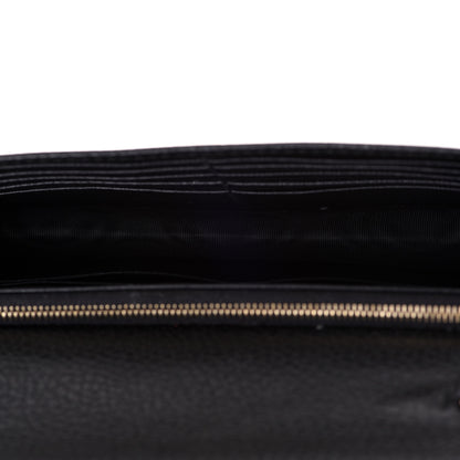 Gucci Dollar Calfskin Interlocking G Chain Wallet Black 5 of 12