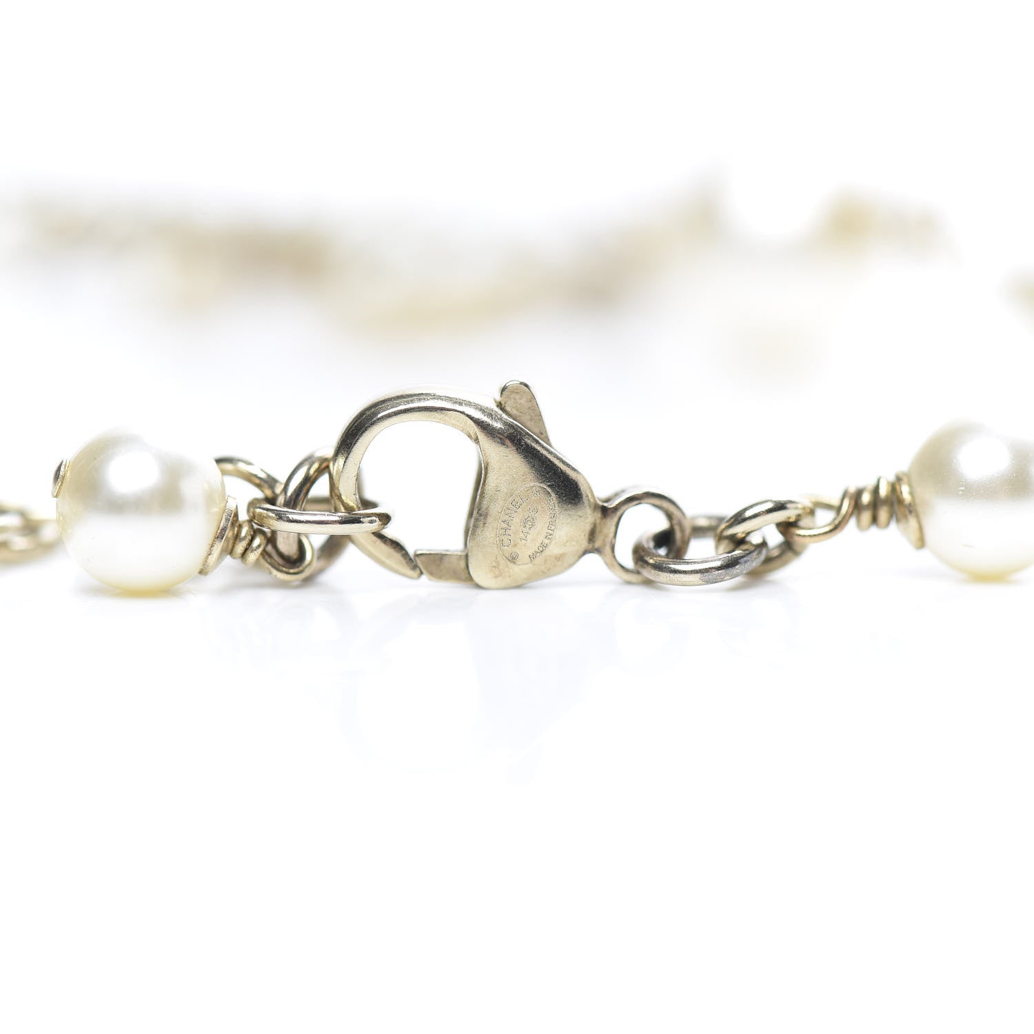 Chanel Pearl CC Charm Short Necklace Gold 4 of 4