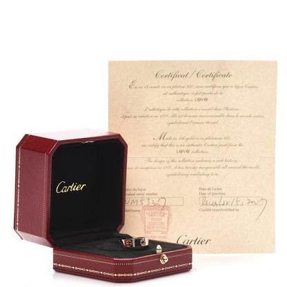 Cartier 18K Pink Gold Pink Sapphire 5.5mm LOVE Ring 48 4.5 5 of 5