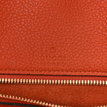 Gucci Pebbled Calfskin Small Logo Tote Deep Orange 7 of 11