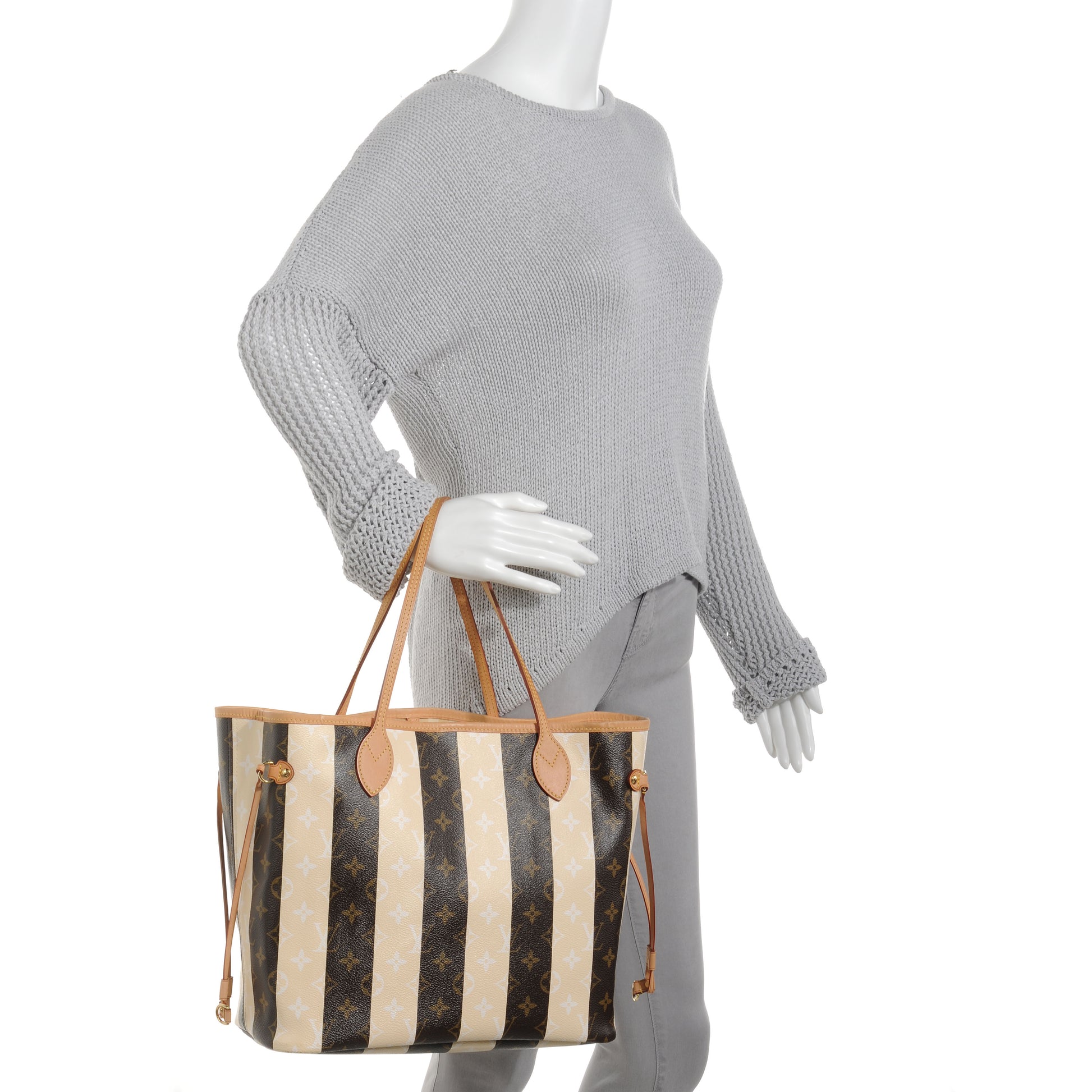 Louis Vuitton Monogram Rayures Neverfull MM 2 of 7