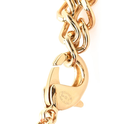 Chanel Resin CC Basketball Necklace Gold White 4 of 5