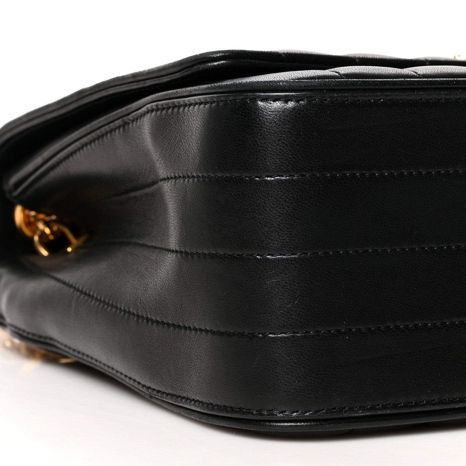 Saint Laurent Lambskin Matelasse Monogram Large Vicky Chain Bag Black 9 of 11