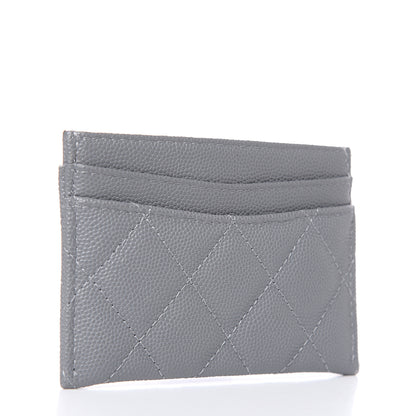 Chanel Caviar Quilted Card Holder Grey 3 of 9