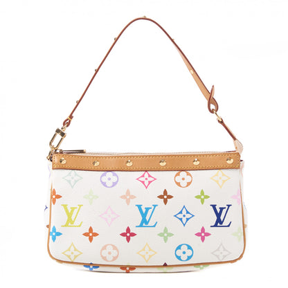 Louis Vuitton Monogram Multicolor Pochette Accessories White 1 of 7