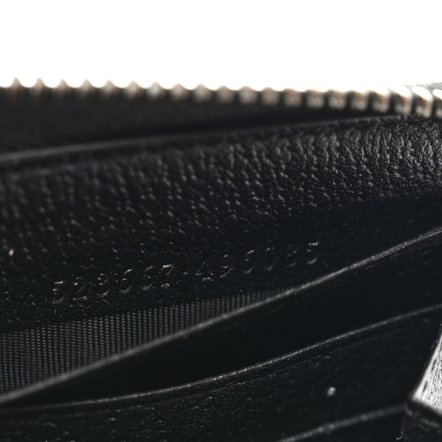 Gucci Pebbled Calfskin Animalier Zip Around Wallet Black 7 of 8
